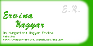 ervina magyar business card